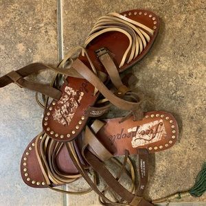 Free People sandals size 8/38 ankle wrap